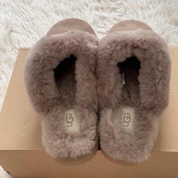 NWB UGG genuine shearling cozy suede slipper runs large - Picture 7 of 9